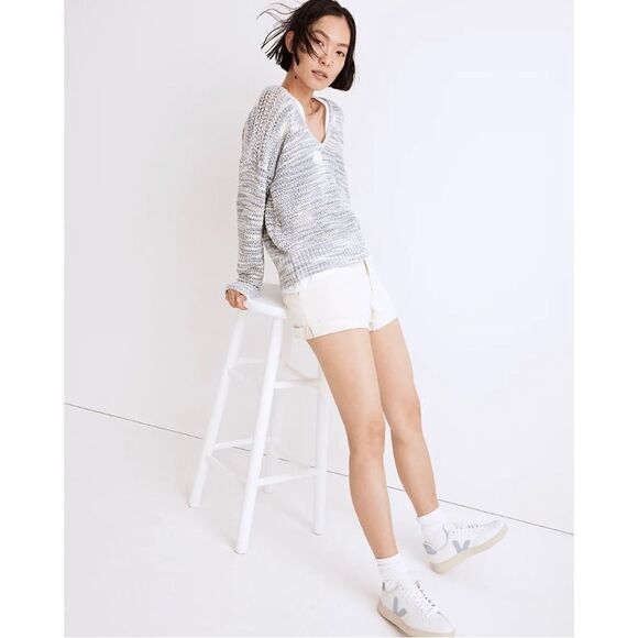 Madewell Southbrook Open-Stitch Pullover Sweater in Space-Dye Size XS - Picture 2 of 10